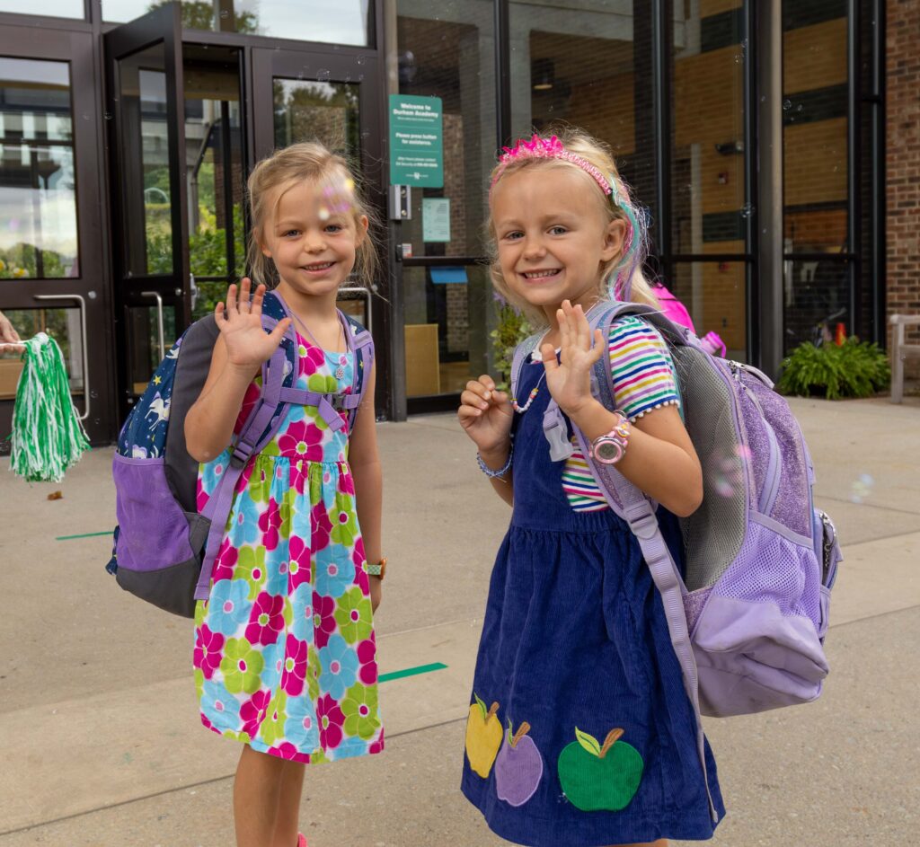 Children arriving at Lower School