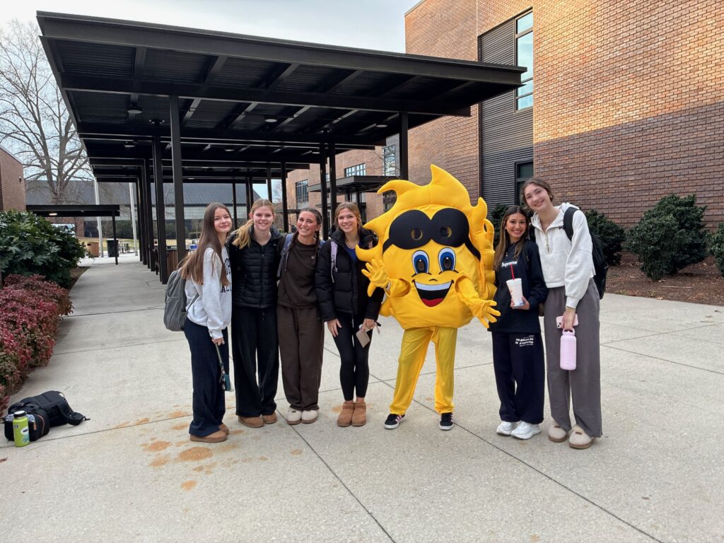 Sun mascot and 6 friends